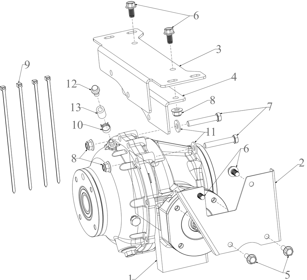 Rear Drive Kit Diagram and Parts List for 747EFI4X4 (37BM487D010)(2019) Cub Cadet Lawn Tractor Accessories